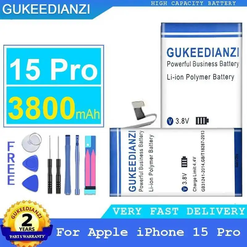 

Экологичная батарея для Apple iPhone 15 Pro, 3800 мАч