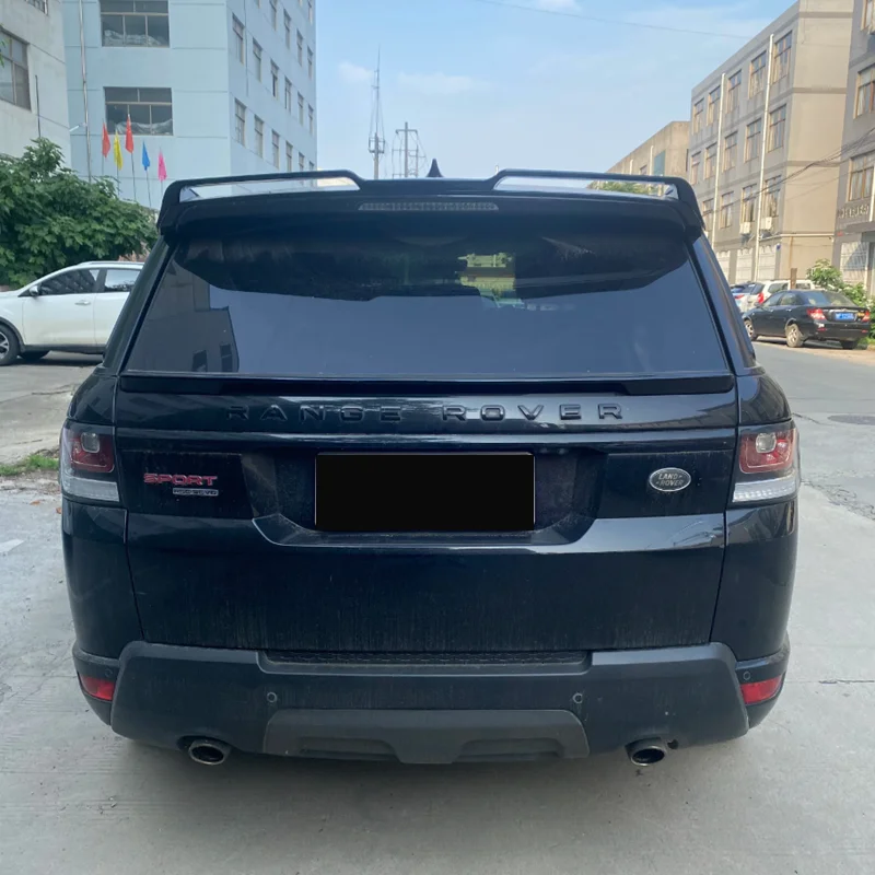 For Land Rover Range Rover Sport Rear & Mid Spoiler 2013 to 2018 High Quality ABS Glossy Black Trunk Wing Body Kit