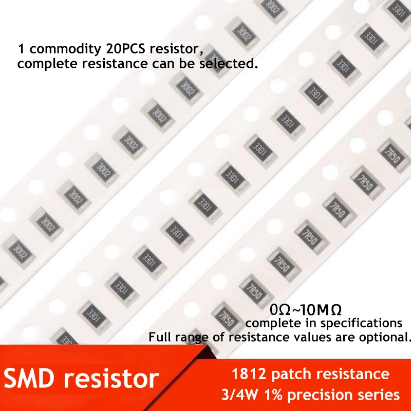 20Pcs 1% 1812 3/4W …