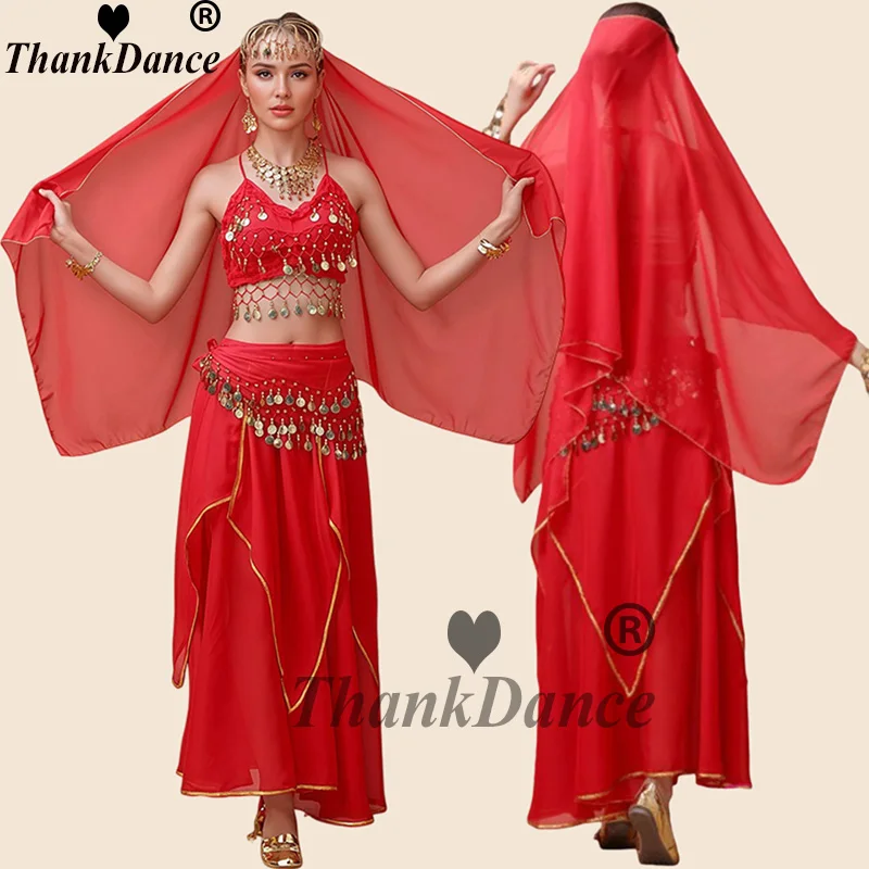 Belly Dance Performance Suit Indian Dance Performance Suit Bollywood Dress Adult Costume Women Oriental Sari Indian Arabic Dance