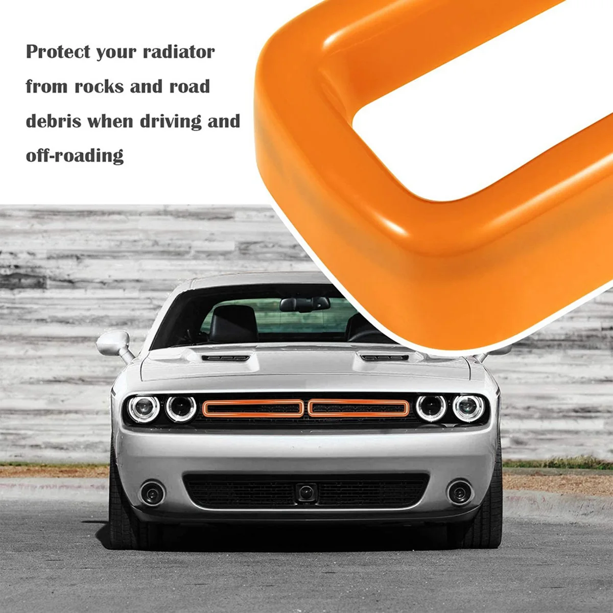 Couvercle d'insertion de calandre pour Dodge Challenger, garniture ABS, accessoires de protection, 2015-2021