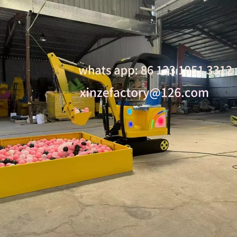 

Amusement equipment scan code square stall commercial sand digger playground coin remote control bulldozer