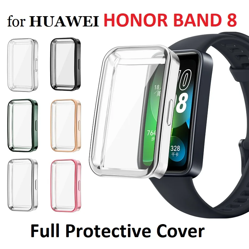 30PCS Smart Watch Protective Cover for Huawei Honor Band 8 Smartwatch Soft TPU Full Body Protection Screen Protector Case