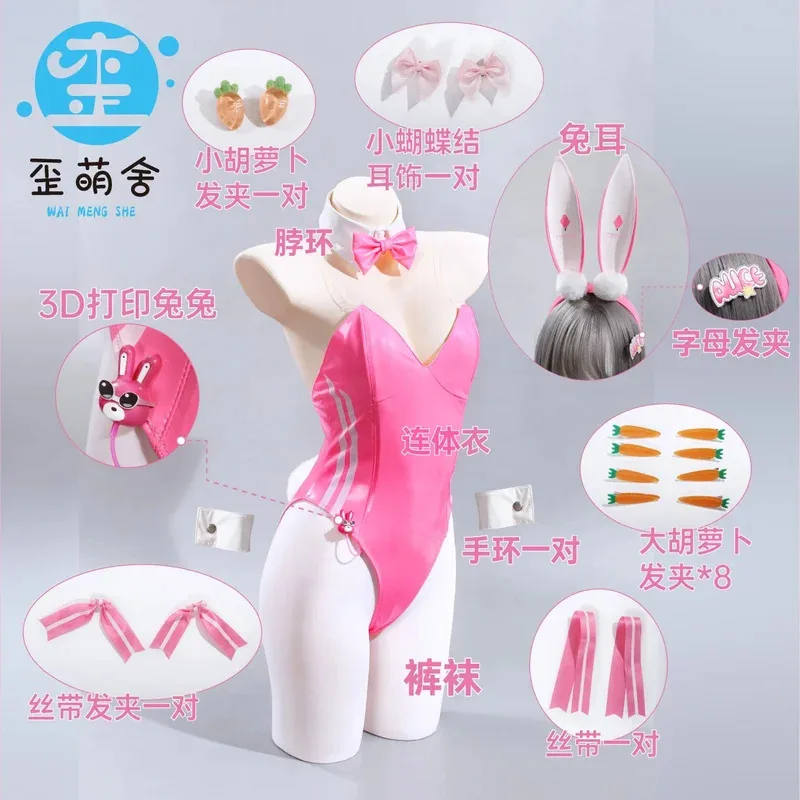 

2025 Waimengshe NIKKE The Goddess of Victory Anime Cosplay Suit Costumes for Women Alice Combat Costume Bunny Girls;3,k8't,