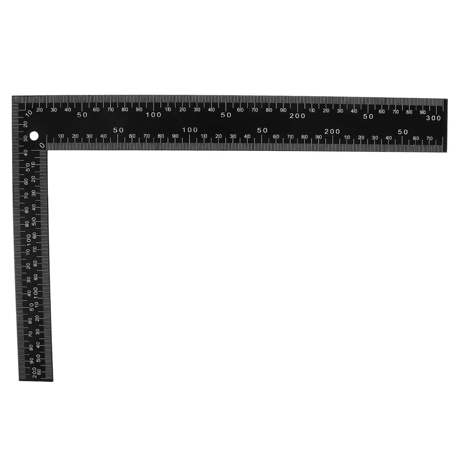Professional Black Steel L Square Ruler Precise Measurement Tool for Crafting Woodworking Carpentry Drafting