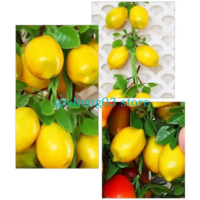 U75C Simulation Artificial Fruit Lemon String for Restaurant Hotel Home Garden Decor
