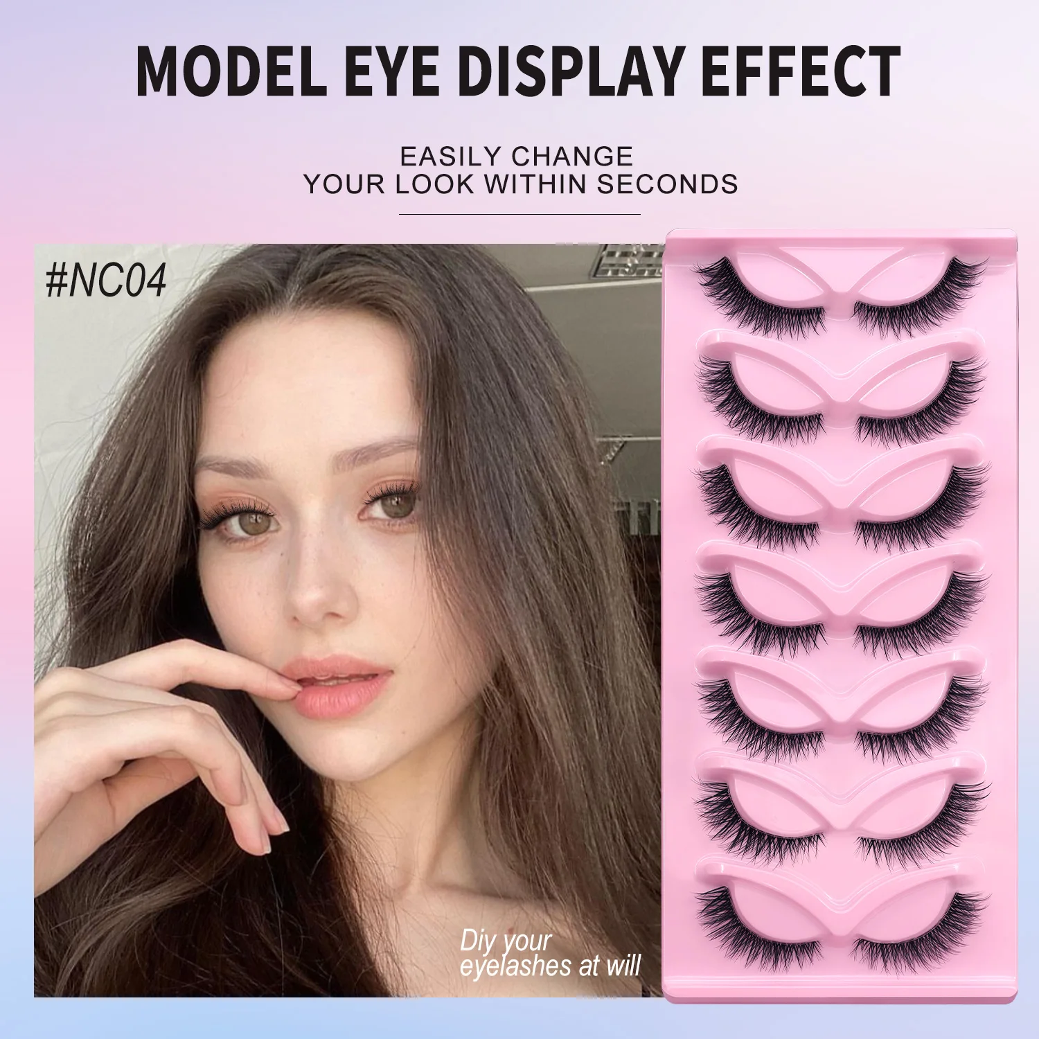 Velrenney olho de gato cílios postiços natural voume cílios falsos falso vison cílios claros faixa cílios falsos maquiagem