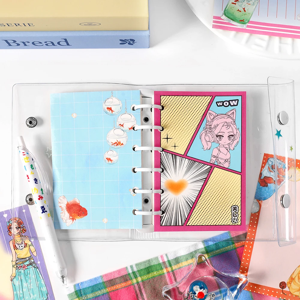 100 fogli Serie Rainbow Era Kawaii Coreano Ins Adesivo per messaggi strappabile Fatto a mano Scrapbooking Carta materiale fai da te