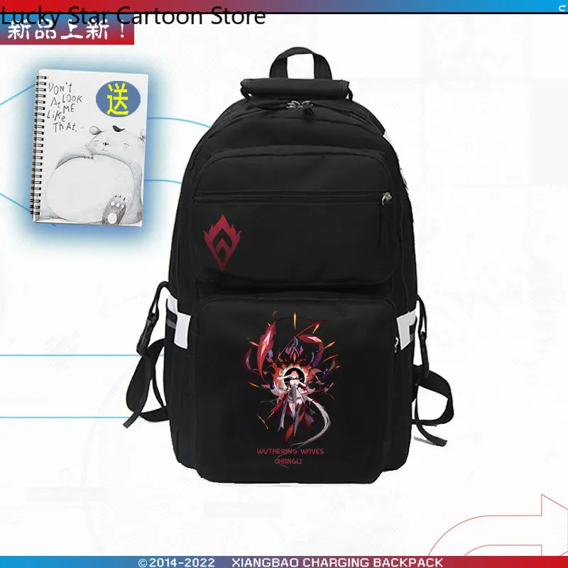 Wuthering Waves Changli Game Theme Backpack School Bag Anime Student Backpack fashion Cosplay original Game Gift Halloween