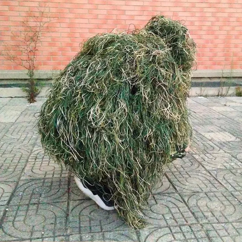 3D Camouflage Ghillie Suit Poncho for Military Sniper Airsoft Paintball Wildlife Photography And Halloween Hunting Apparel
