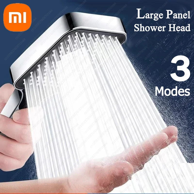 Xiaomi 13cm Super Large Panel Shower Head 3 Modes Adjustable High Pressure Massage Shower Head Filter Bathroom Shower Arm Parts