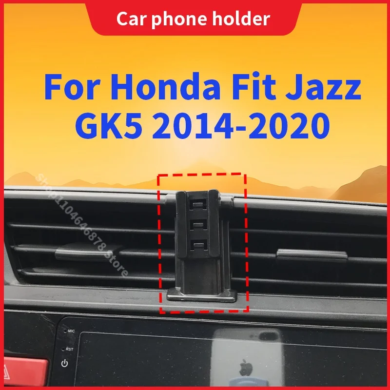 

Автомобильный держатель для телефона Honda Fit Jazz GK5 2014 2015 2016-2020, специальный фиксированный кронштейн, подставка для беспроводного зарядного устройства, крепление для мобильного телефона