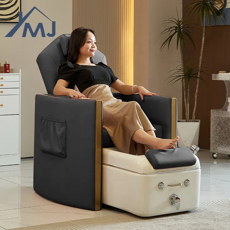 Custom Nail Salon Electric Reclining Manicure Foot Bathing Station Pedicure Spa Chair