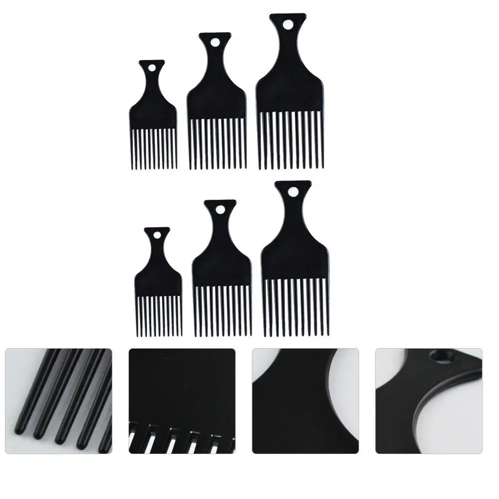 

Набор из 6 расчесок для укладки волос: широкозубые расчески для распутывания длинных густых волос, комфортный массаж кожи головы, профессиональные инструменты для парикмахеров и барберов