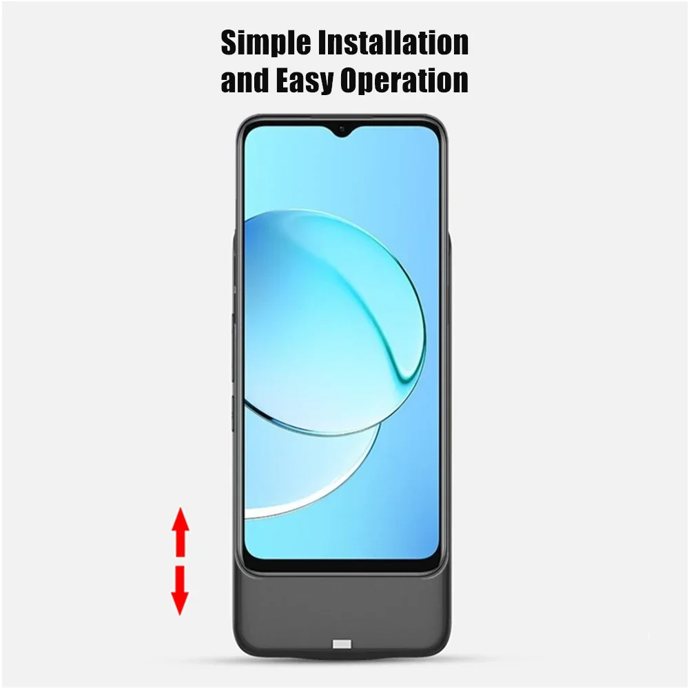 10000mAh Battery Case for OPPO Realme 10 Pro Rechargeable External Battery Charging Case Portable Power Bank Battery Pack