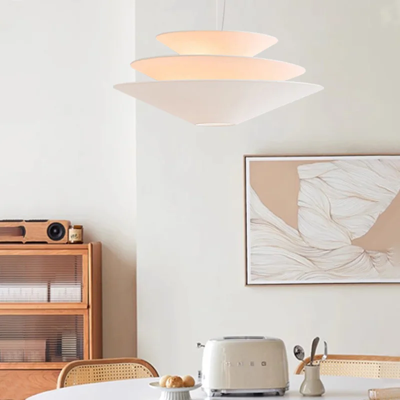 Nordic Design Tuch Stoff Led Anhänger Lichter Kunst Wohnzimmer Esszimmer Schlafzimmer Dekor Kronleuchter Beleuchtung Bar Cafe Hängen Lampen