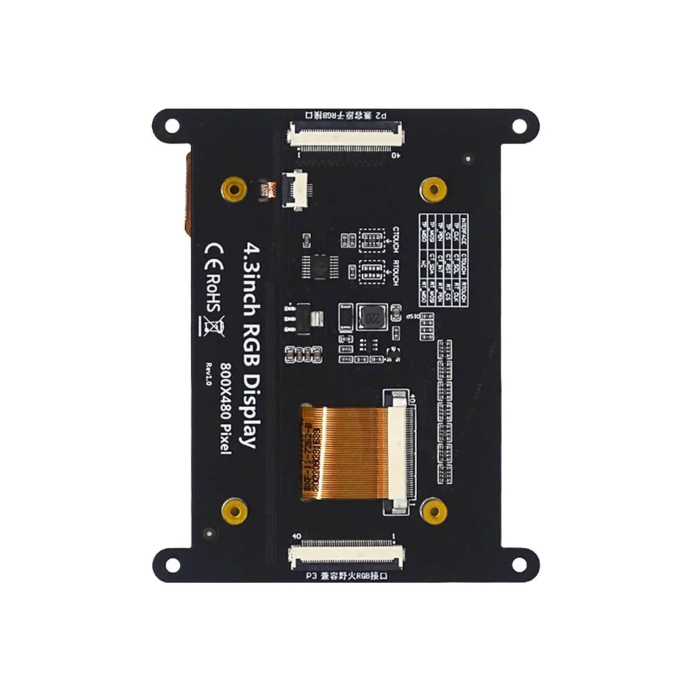 Módulo LCD de toque capacitivo RGB de 4,3 polegadas compatível com placa de desenvolvimento Atom / Wildfire STM32