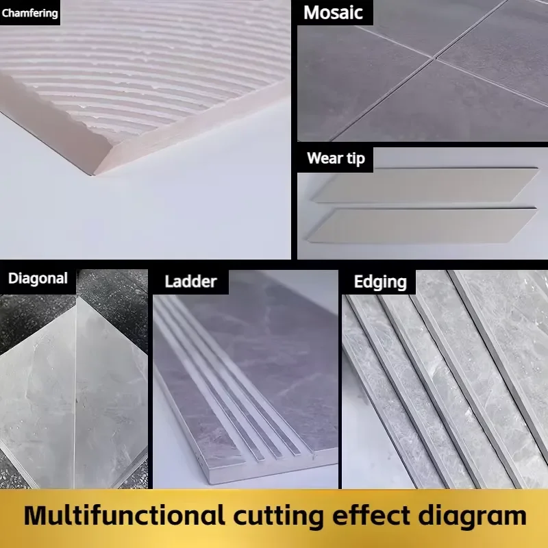 800mm Tabletop Tile Saw 45 Degree Chamfering Position Fully Automatic Edging and Grooving Tool for Ceramics