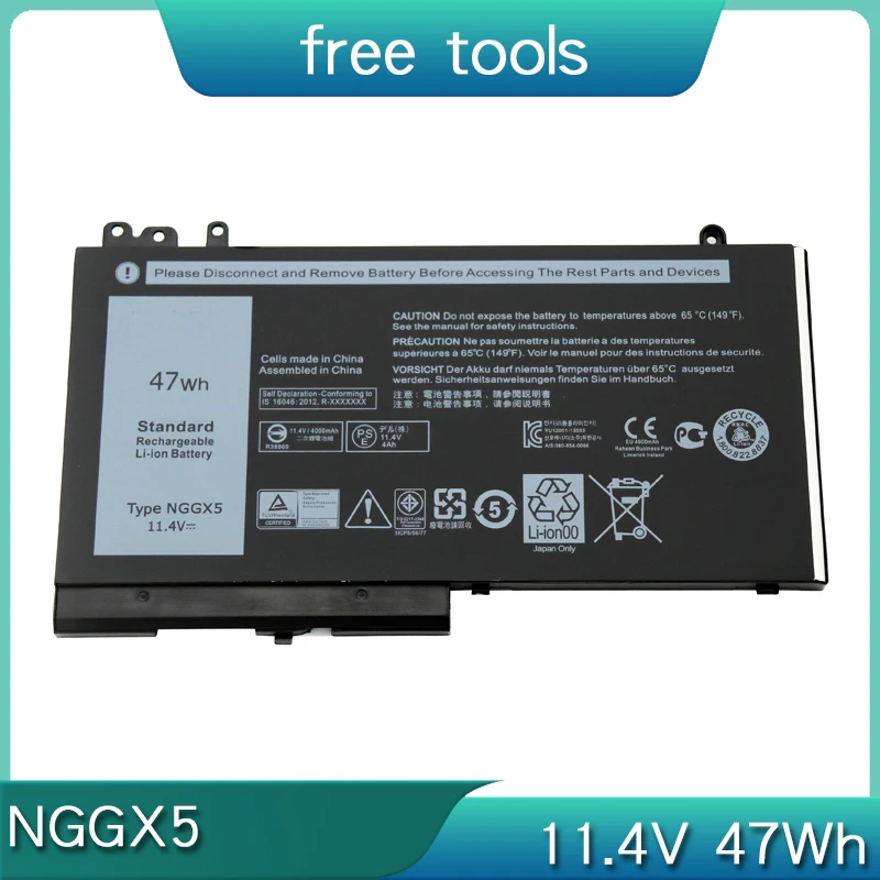 Новый аккумулятор NGGX5 11,4 в 47 Втч для ноутбука DELL Latitude E5270 E5470 E5550 M3510 E5570 3350 E3160 E3150 E5350 954DF JY8D6 RDRH9