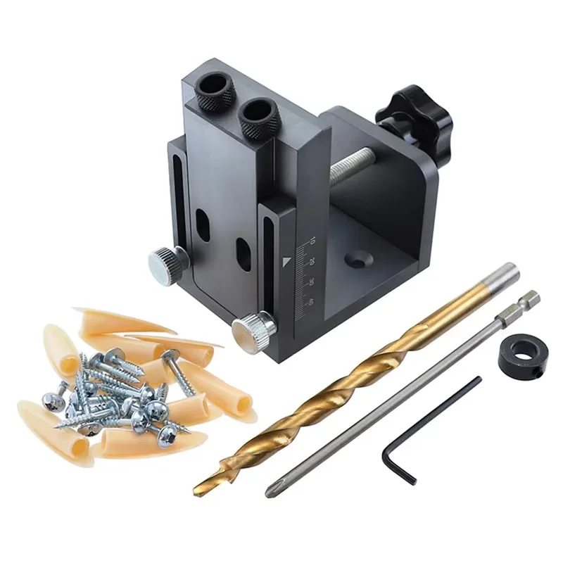 9.5Mm Oblique Hole Drilling Machine Positioner Wood Board Drilling Positioner Drilling Machine Woodworking Drill Bit Guide Posi