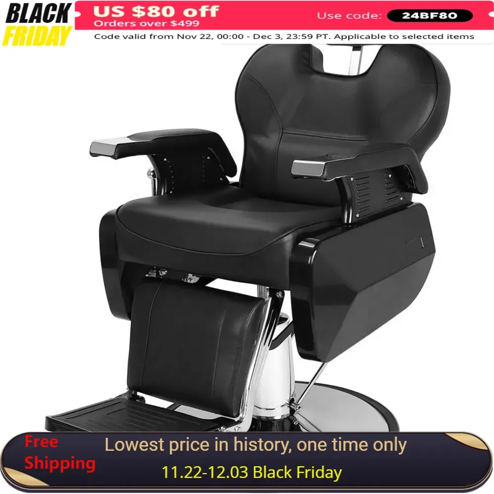 Multi-purpose hydraulic barber chair 360-degree rotation height adjustable heavy hairdressing chair beauty salon modeling