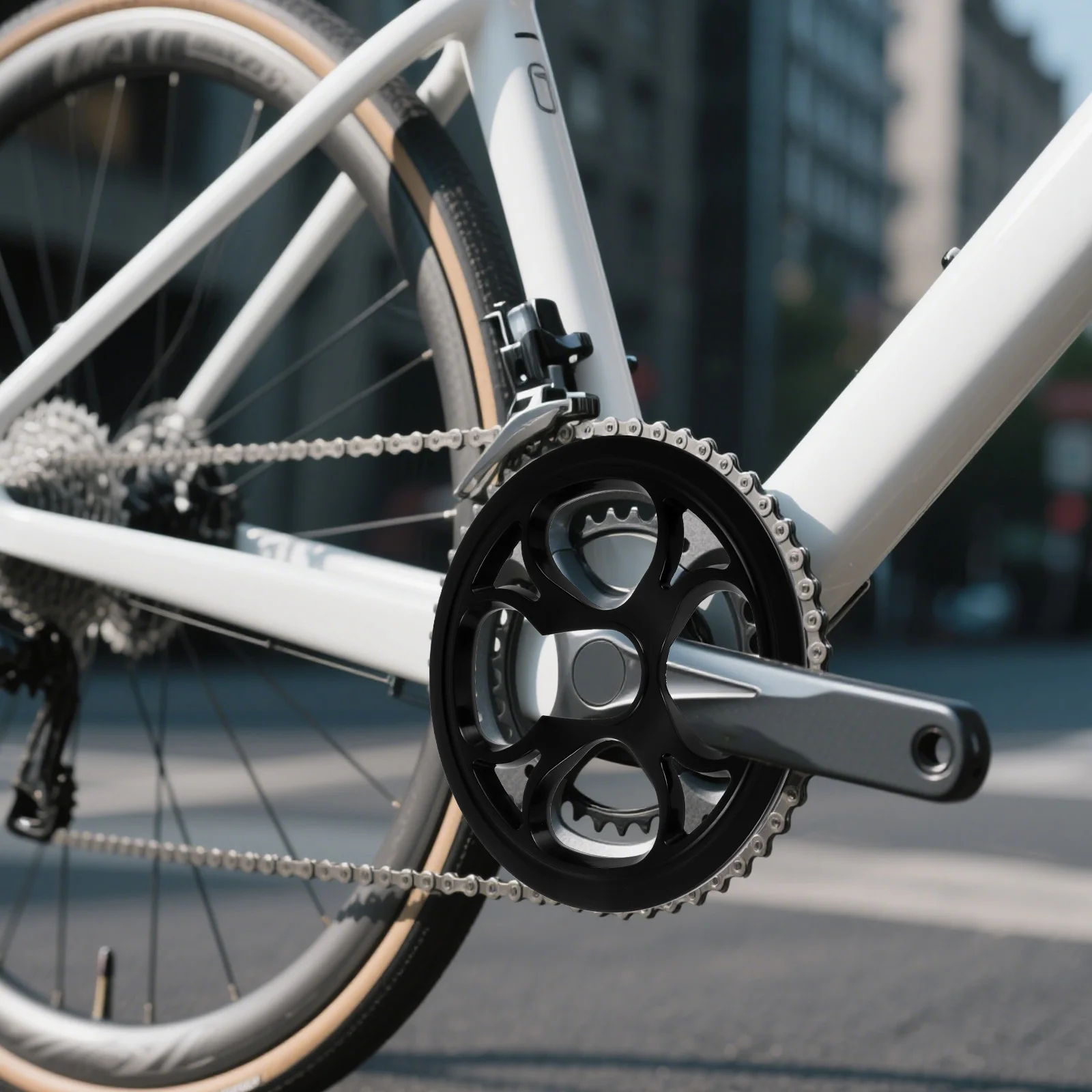 

3Pcs Chainring Guard Plastic Lightweight Sprocket Cover Mountain Bike Chain Protector 48t 4-Bolt Bicycle Crankset