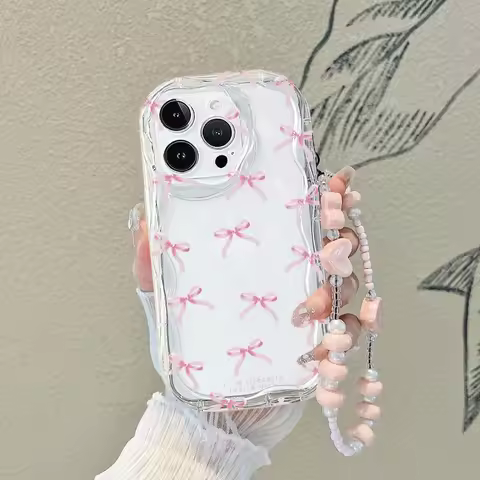 Bow Chain Hanging Rope Case For Xiaomi POCO X7 X6 Pro F7 F6 M6 M7 X5 F3 F4 M4 X4 GT X3 NFC Mi 15 Ultra 14 11 Lite 5G NE 12T 12