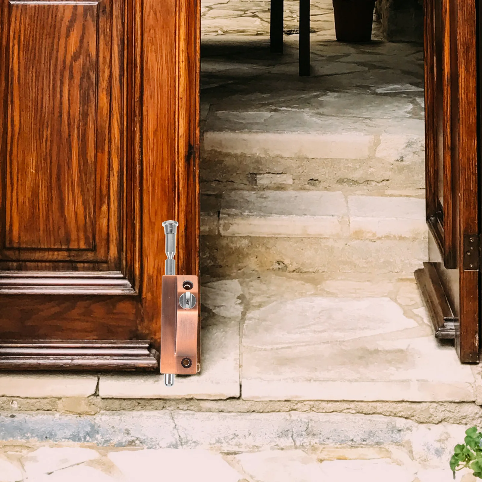 

Spring Pin Door Automatic Thickened Aluminum Alloy Body Durable Smooth door Security Sliding Latch Lock For Gate Latch
