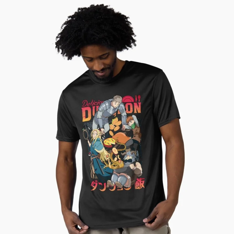 0409 Delicious in Dungeon Gift T-Shirt for RPG Gamer Cool Anime Fantasy Adventurers Dungeon Meshi Graphic clothes All size tops