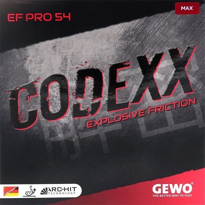 Original GEWO CODEXX PRO 54 Explosive Friction Sticky Table Tennis Rubber GEWO CODE XX PRO 54 Ping Pong Cake Sponge