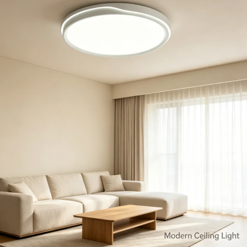 Ultra Thin Round Ceiling Light With Full Spectrum LED For Master Bedroom Office Eye Protection Feature