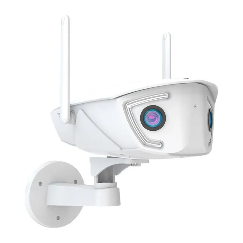 

Уличная Wi-Fi камера видеонаблюдения ABUO-Security Enhanced 4MP 4G с двумя объективами, PoE, 180° ° Широкоугольный, с ночным видением, вилка стандарта ЕС