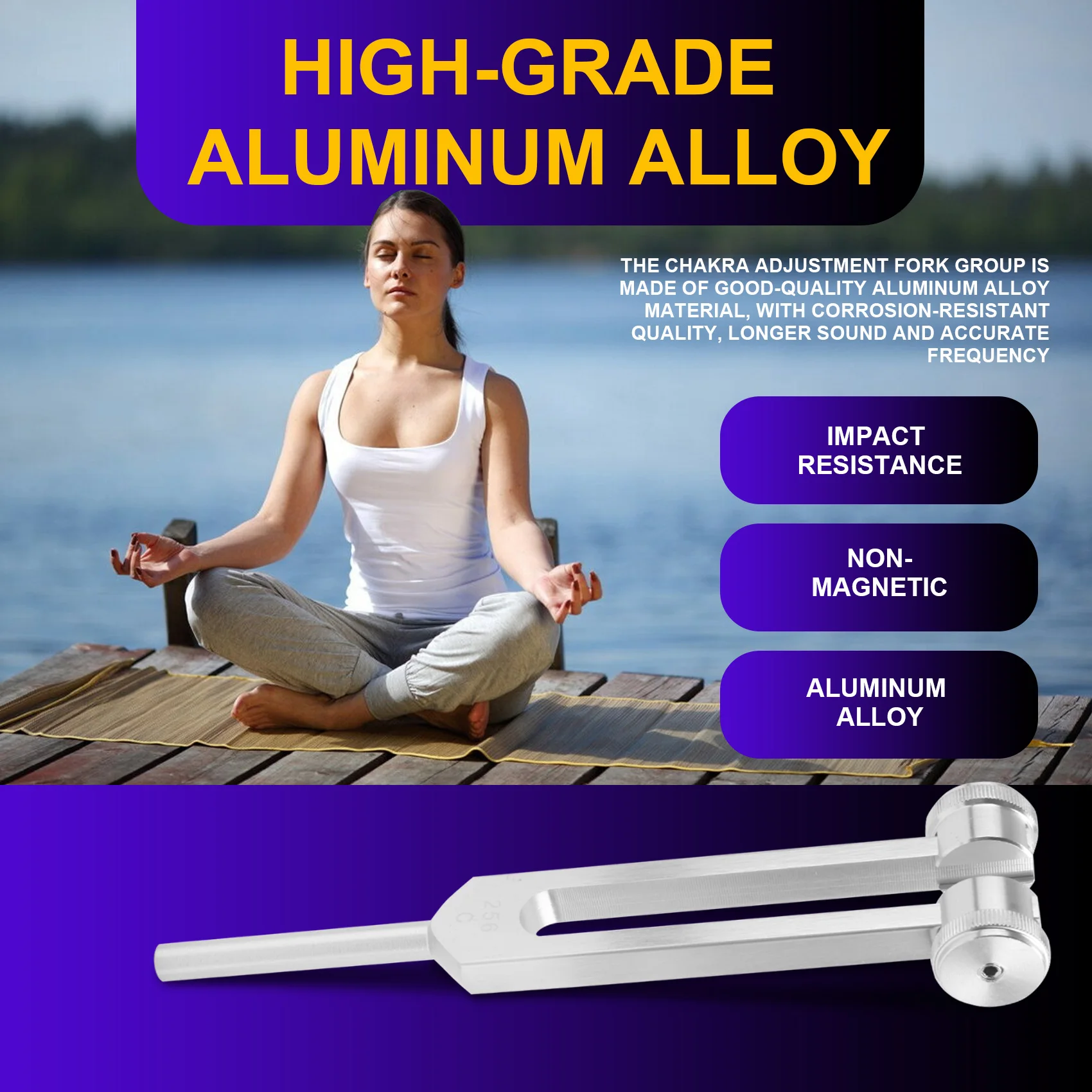 

New Tuning Forks Set-128 Hz, 256 Hz, 512 Hz,Tuning Forks Perfect for Healing,Chakra,Sound Therapy,Keep Body, Mind and Spirit