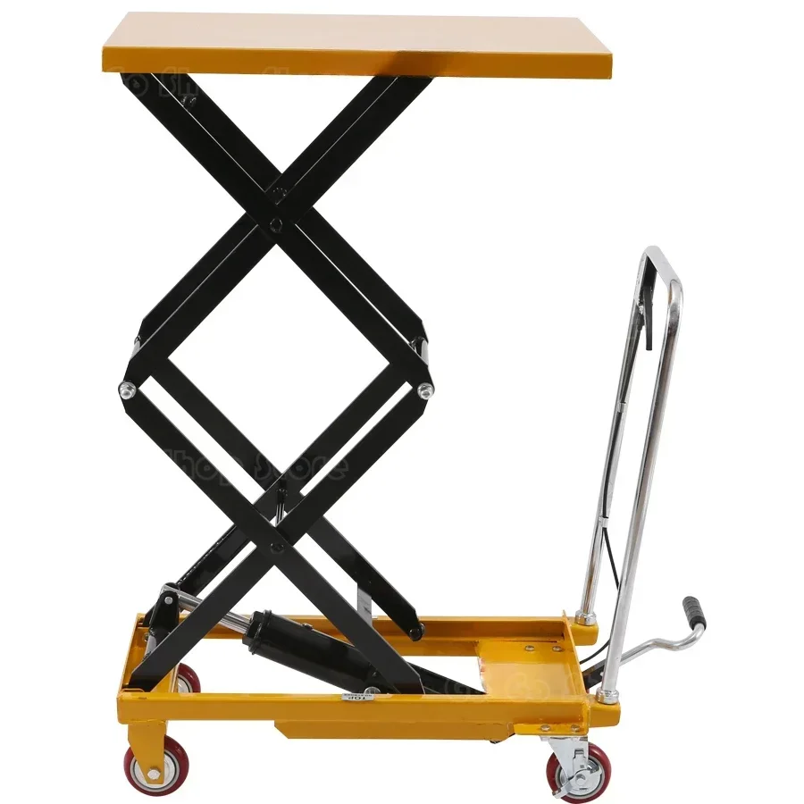 Mobile manual hydraulic lifting platform  lifts car Mini elevator shop lifter