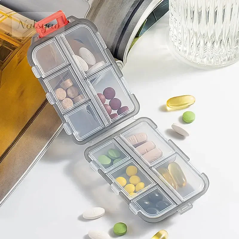 Wholesale Portable Medicine Pill Box 10 Cells Waterproof Moisture Proof Independent Small Grid Tablet Storage Container