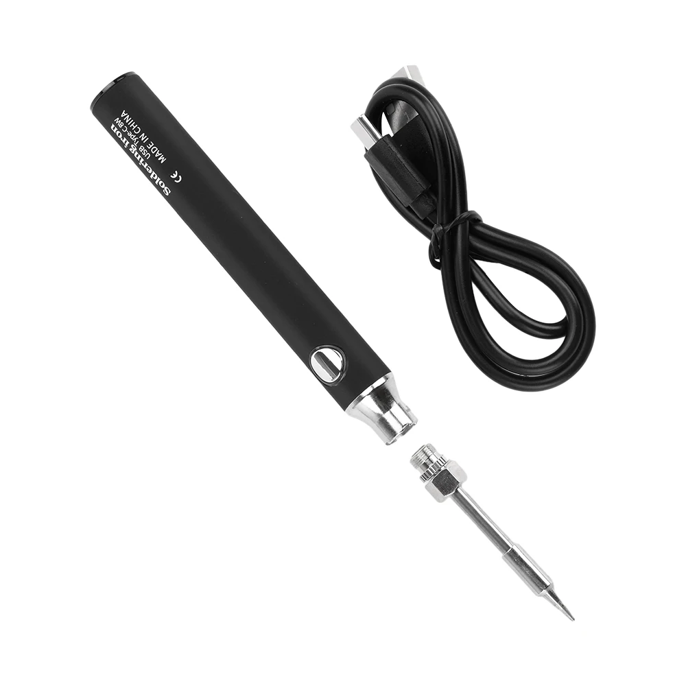 DC 5V 2A Mini USB Soldering Iron 8W USB Plug in Soldering Iron Pen TYPE-C Three stage Temperature Regulating Mini Soldering Iron