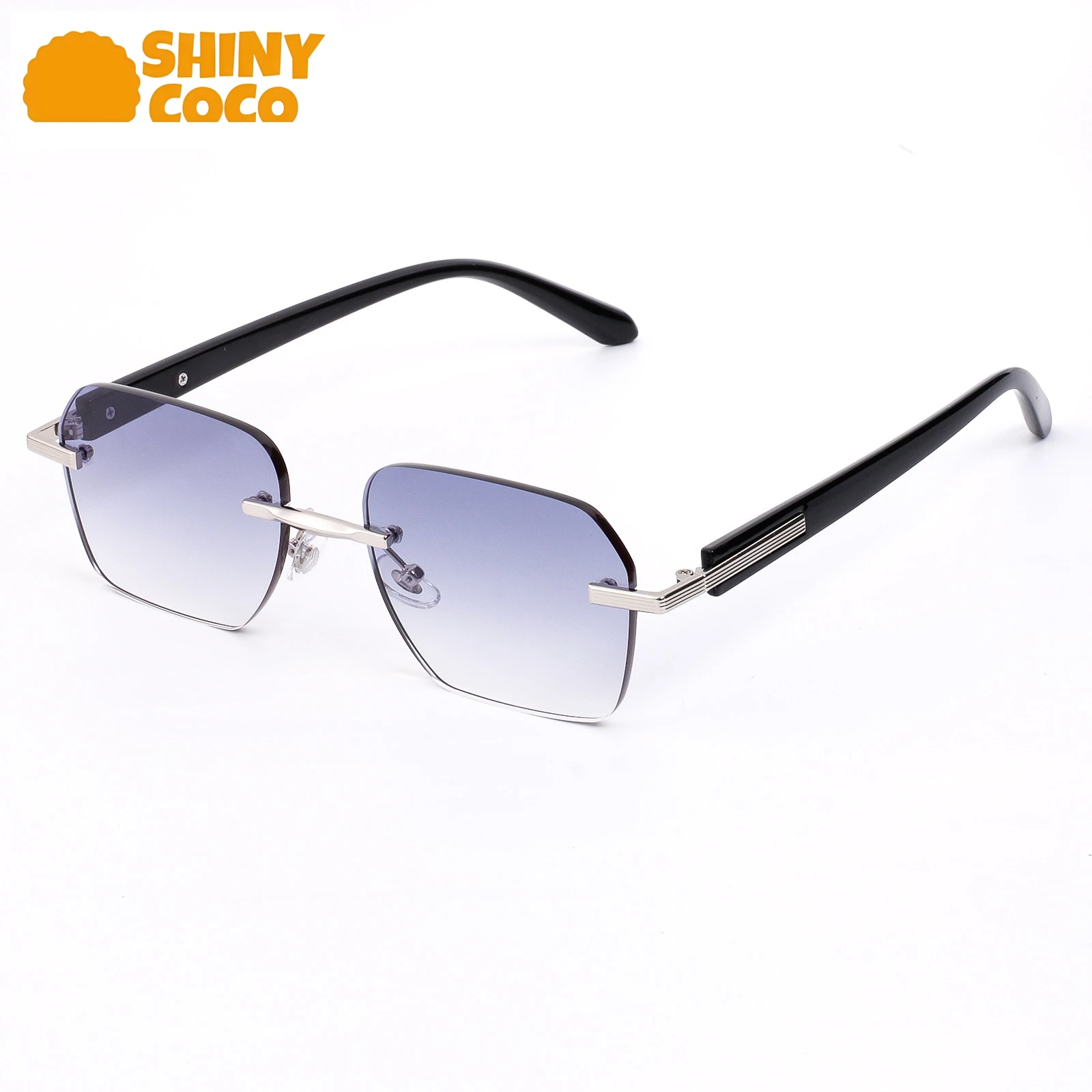 

ShinyCoCo Luxury Brand New Cross Border Retro High End Frameless Imitation Board European And American Fashion Sunglasses