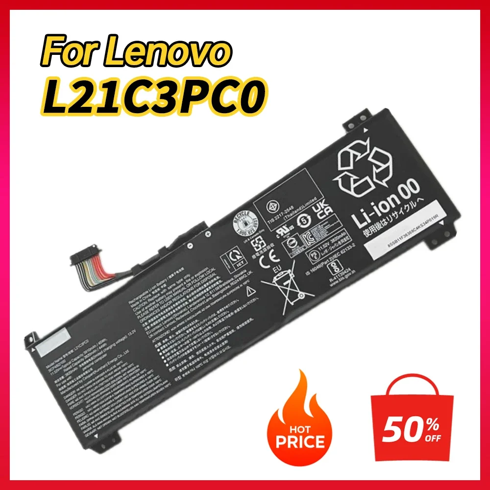 

100% NEW L21C3PC0 L21M3PC0 L21D3PC0 Laptop Battery for Lenovo IdeaPad Gaming 3 15IAH7 15ARH7 5B11F36371 5B11F36372 5B11F36370