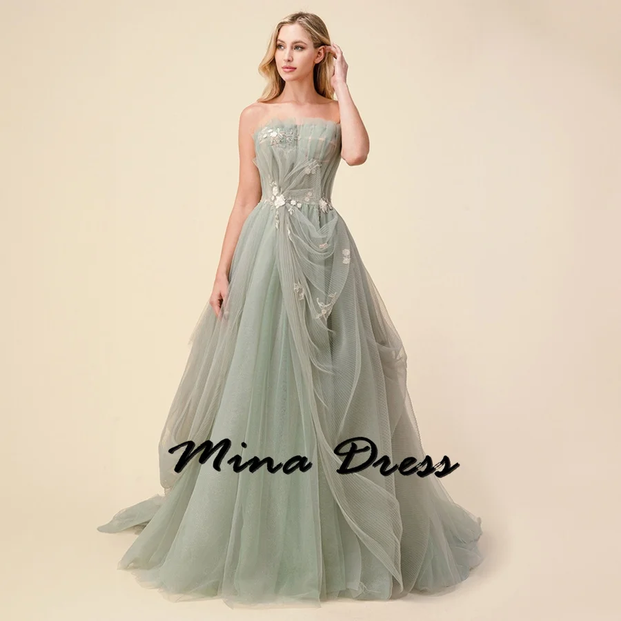 

Mina Customized Elegant Women's Evening Gown Graduation Dresses Woman Simple and Elegant Wedding Guests Party Dress for Wedding