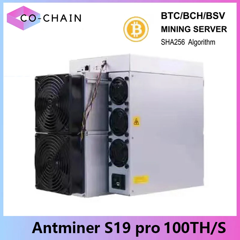 New Antminer S19 Pro 100Th/s Asic Bitcoin Miner Antminer S19pro Btc Miner 3250W Bitcoin Mining Than Antminer S19 S17 S19j T17