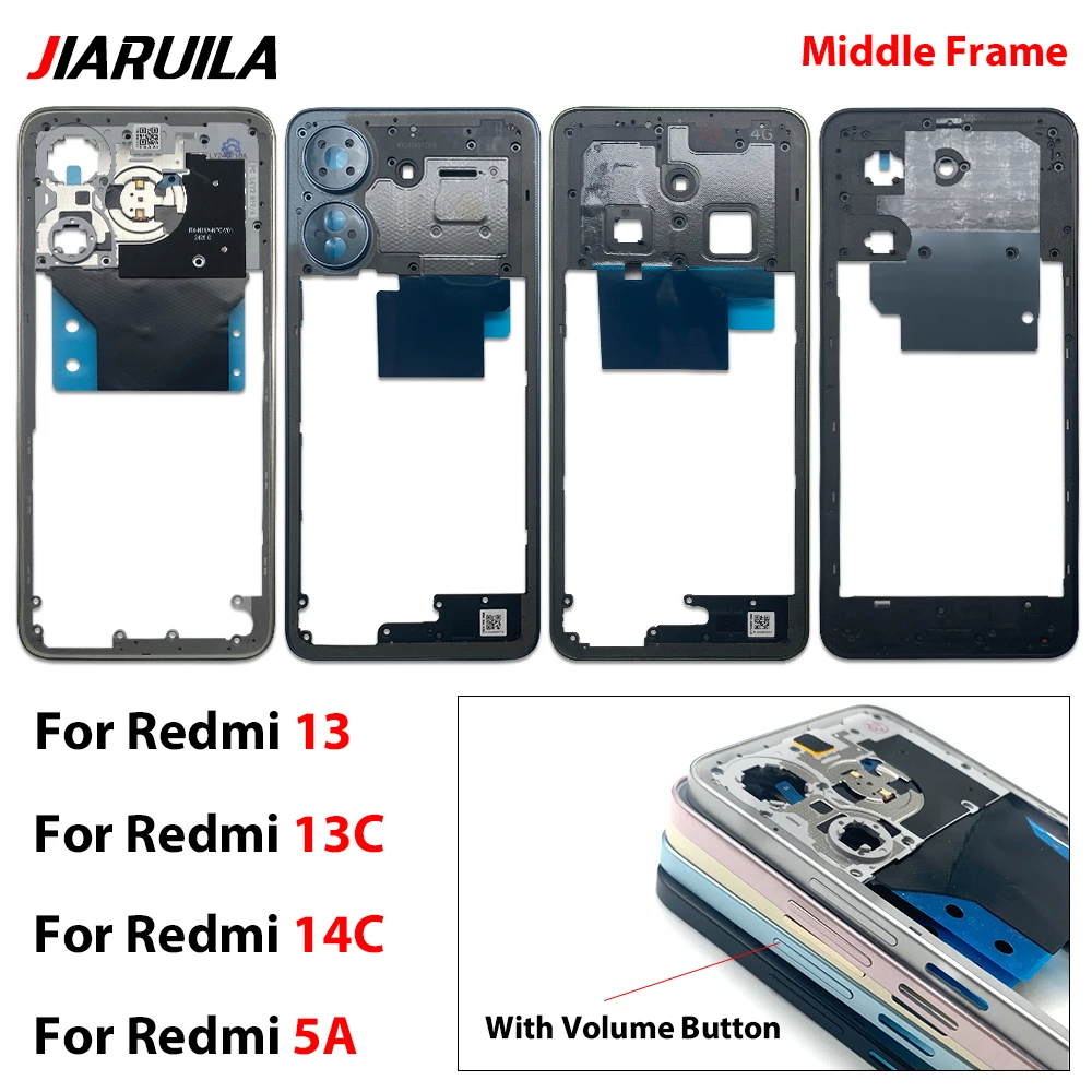 NEU Mittelrahmen Mittelgehäuse Ersatzteile für Xiaomi Redmi 13 13C 14C A5 Mittelrahmen