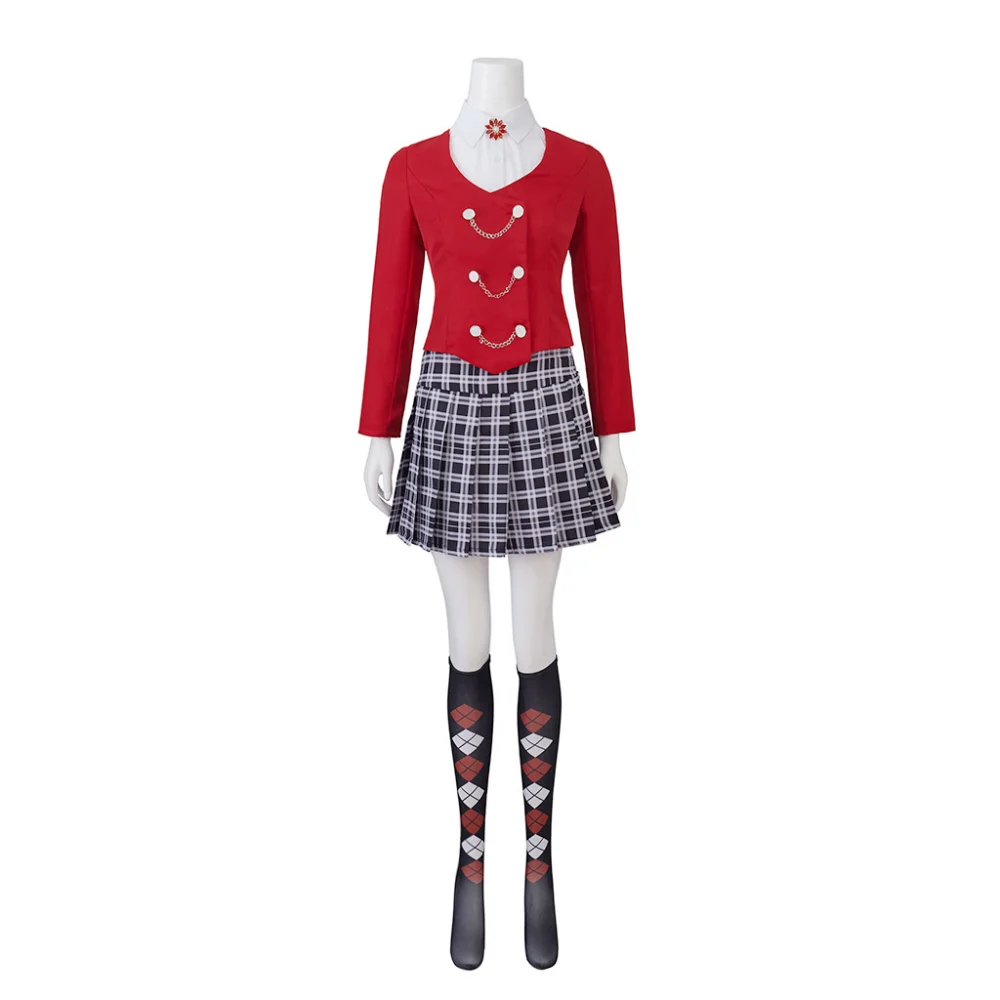 Heathers The Musical Veronica Sawyer Cosplay Costume Womens School Uniform Halloween Party Stage Dress Outfit