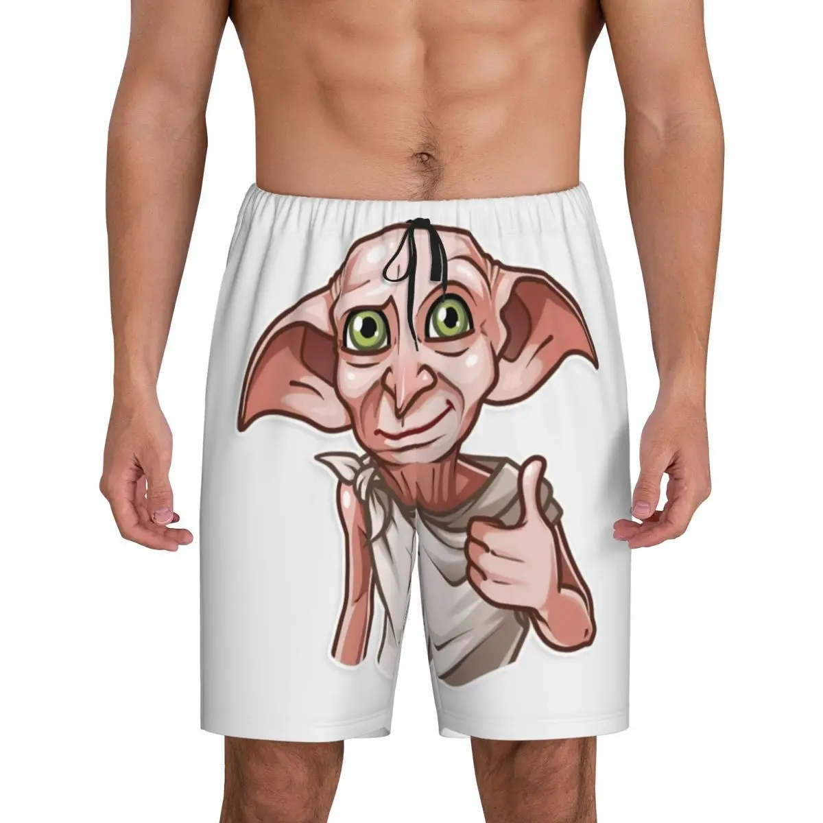 

Custom Printed Men Dobby Meme Pajama Bottoms British Magic Fiction Sleepwear Pjs Sleep Shorts with Pockets