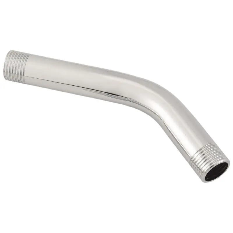 Exquisite-G1/2 Inch 15Cm Wall Mounted Stainless Steel Shower Head Extension Angled Shower Extra Pipe
