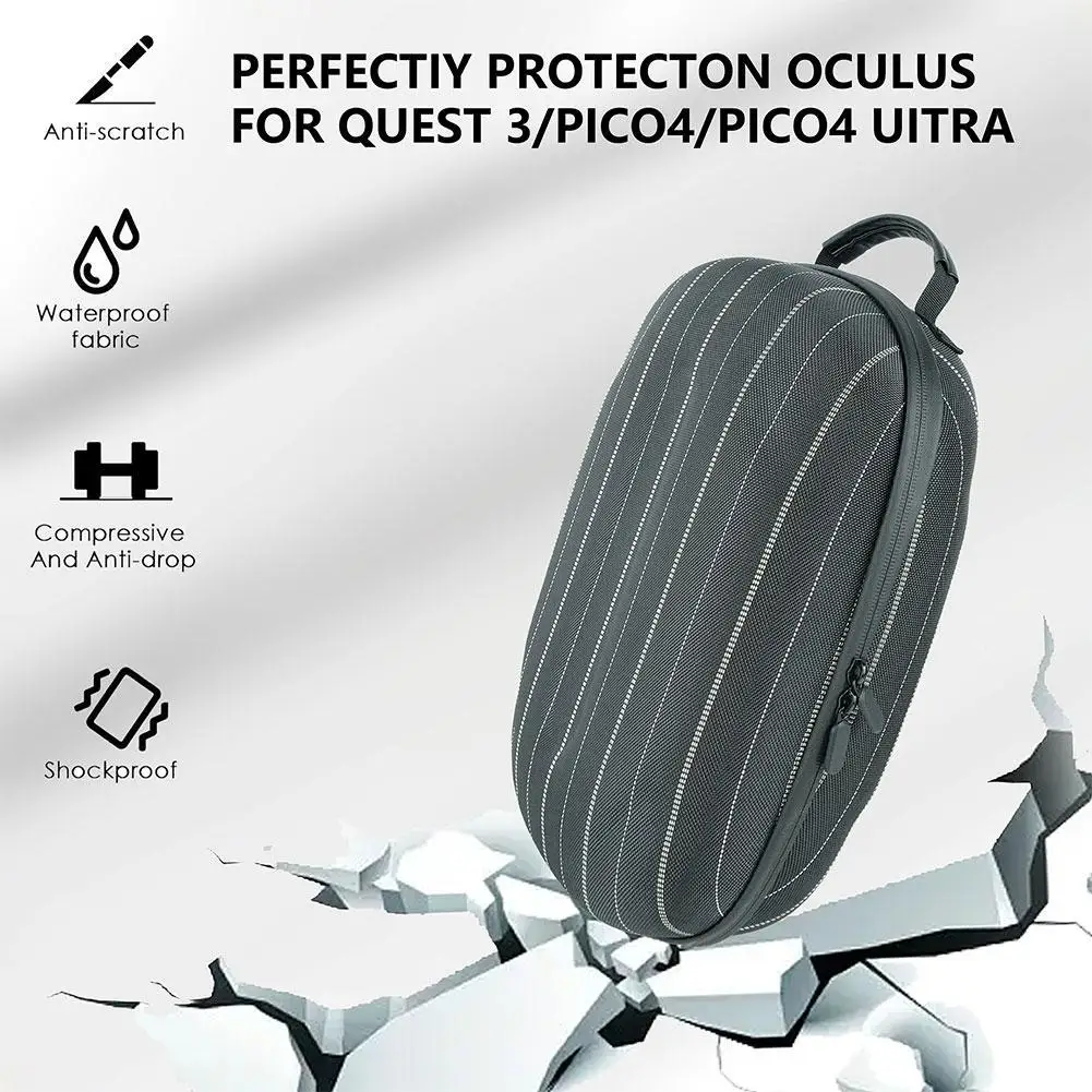 Large-capacity VR Glasses Bag Suitable For Pico 4 Ultra/4s MR Integrated Portable Storage Anti-collision Waterproof EVA Material