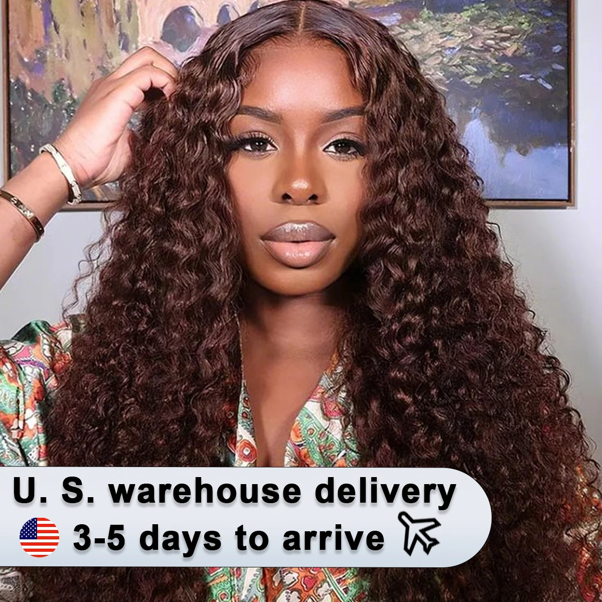 30 Inch Reddish Brown Deep Wave Frontal Wig 13X4 Lace Frontal Wig Colored Deep Wave 13x4 Lace Front Human Hair Wigs For Women