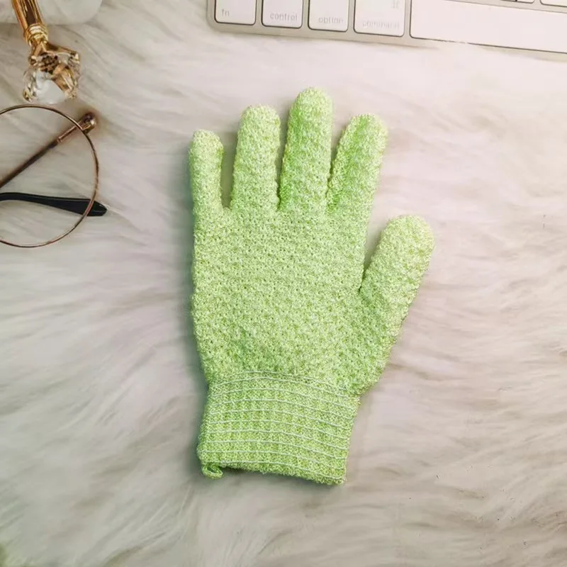 Textured Exfoliating Shower Gloves Reusable Body Scrub Bath Mitt Dead Skin Removal Massage Glove for Home Spa Skin Cleansing view 4