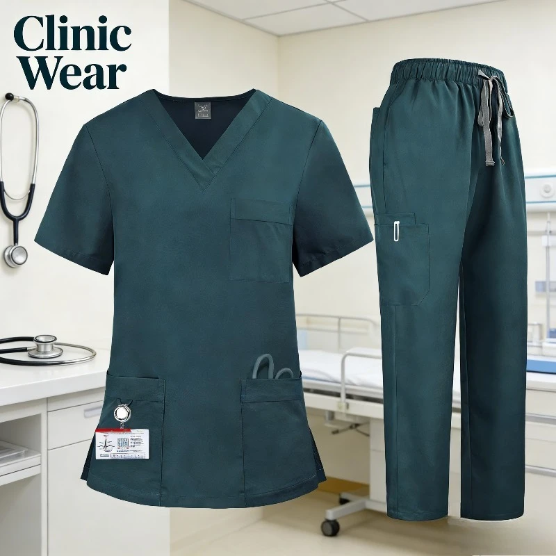 

Комплект рабочей одежды с короткими рукавами для осени и зимы: изолирующий костюм для уборки и мытья рук, комплект из двух предметов