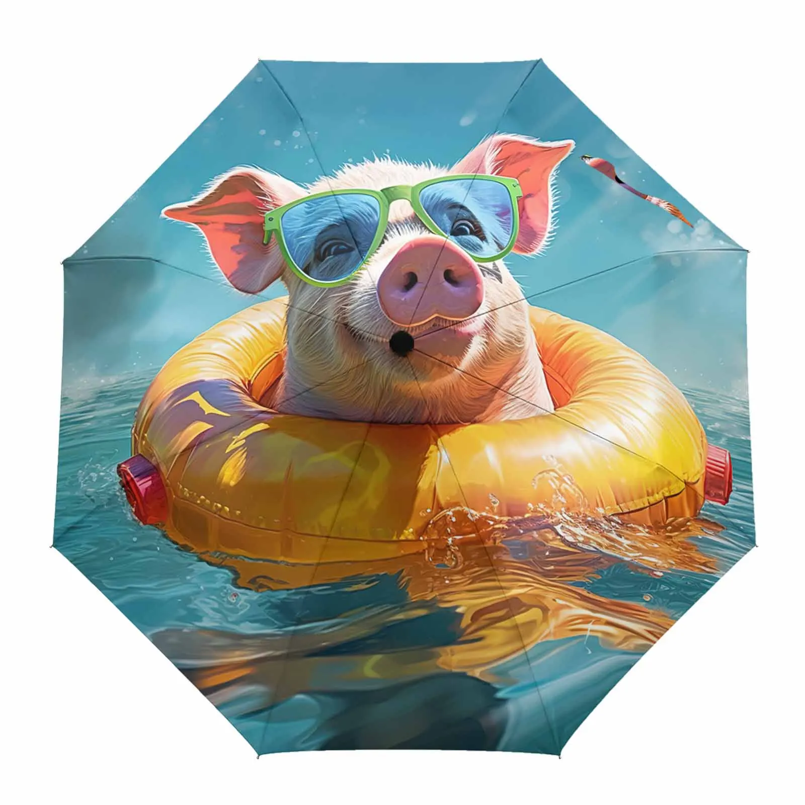 

Летние солнцезащитные очки для плавания в океане, солнцезащитные очки для отдыха на открытом воздухе, полностью автоматические складные зонты с восемью прядями, зонты для взрослых