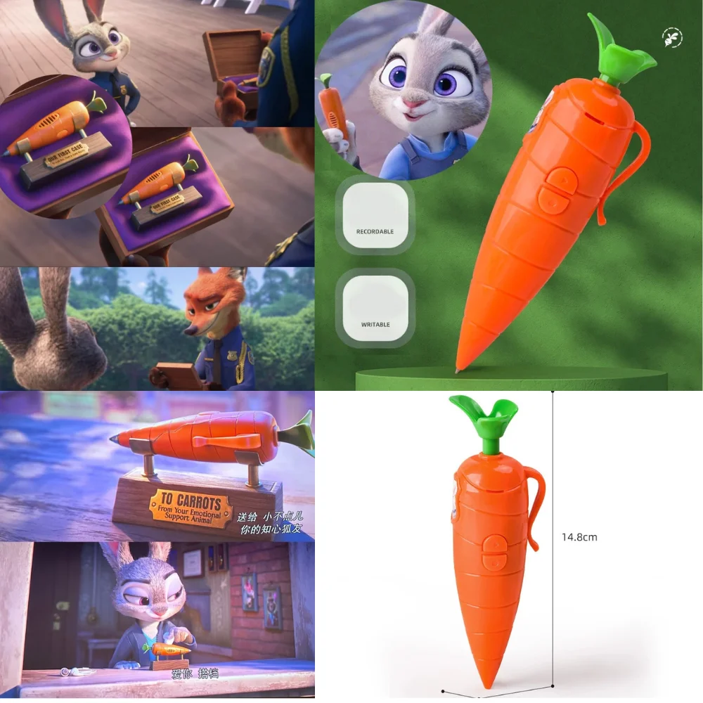 Zootopia Judy Hopps enregistreur vocal Anime créativité stylo à bille pour garçon fille école papeterie avec fonction d'enregistrement sonore